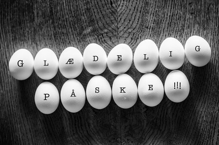 Billede af påskeæg Billede af påskehilsen på æg